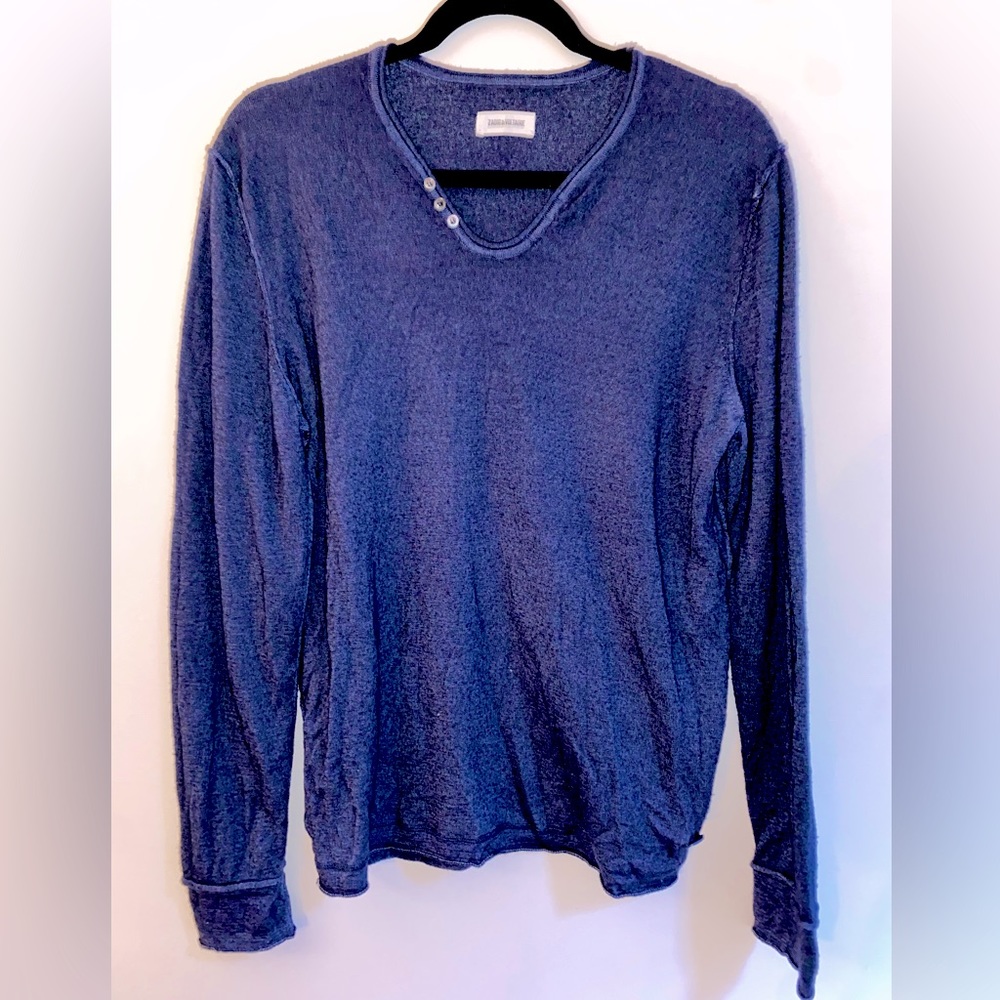 Zadig&Voltaire Men's Monastir Long Sleeve Henley